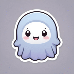CUTE GHOST STICKERS (PACK OF 4)